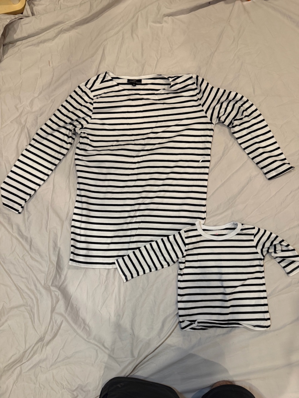 Nursing Queen mommy and me set- Black and White Striped Nursing Top